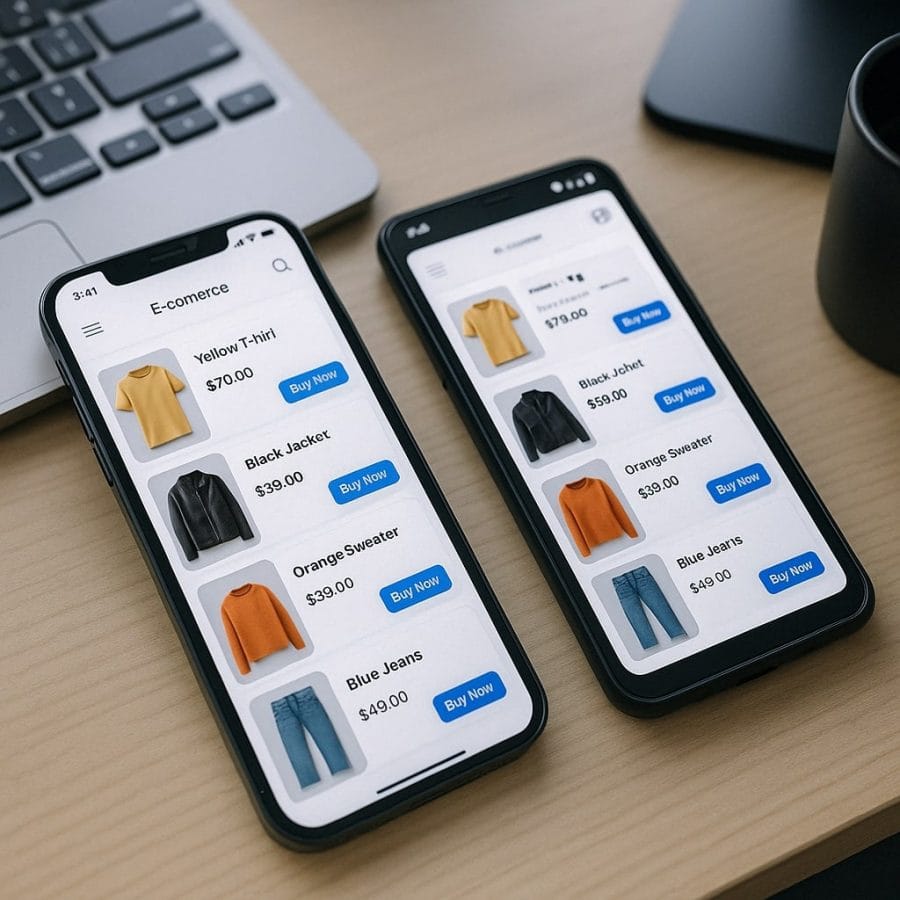 Desenvolvimento de Aplicativo E-commerce para iOS e Android