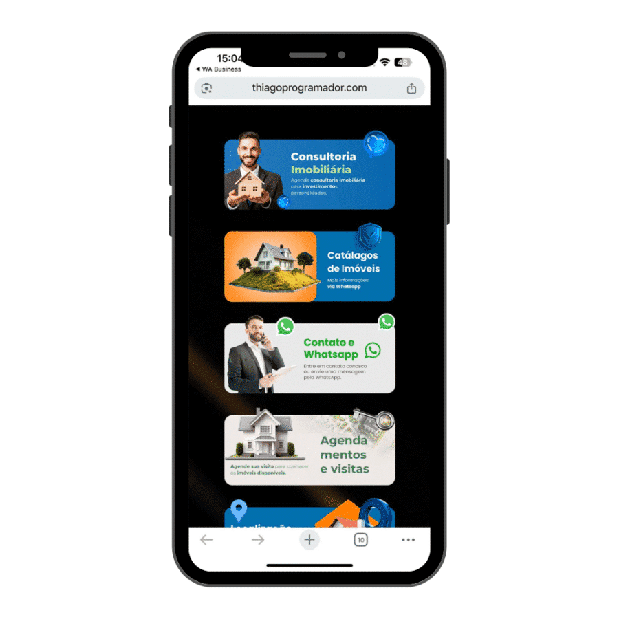 Template Instabio para Corretor de Imóveis